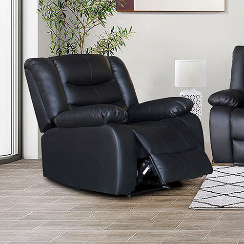 Fantasy Recliner Pu Leather 1R Black - TRENDZ