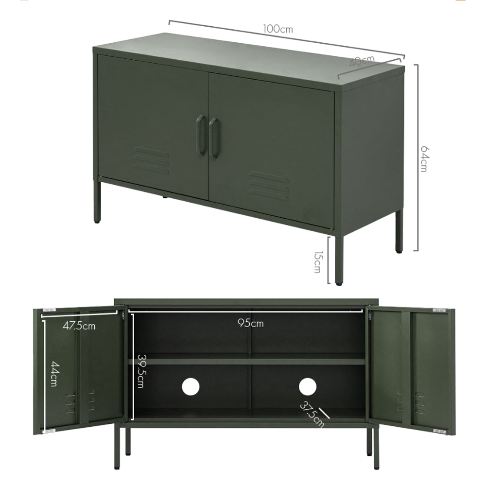 Artiss Buffet Sideboard Metal Cabinet - BASE Green - TRENDZ