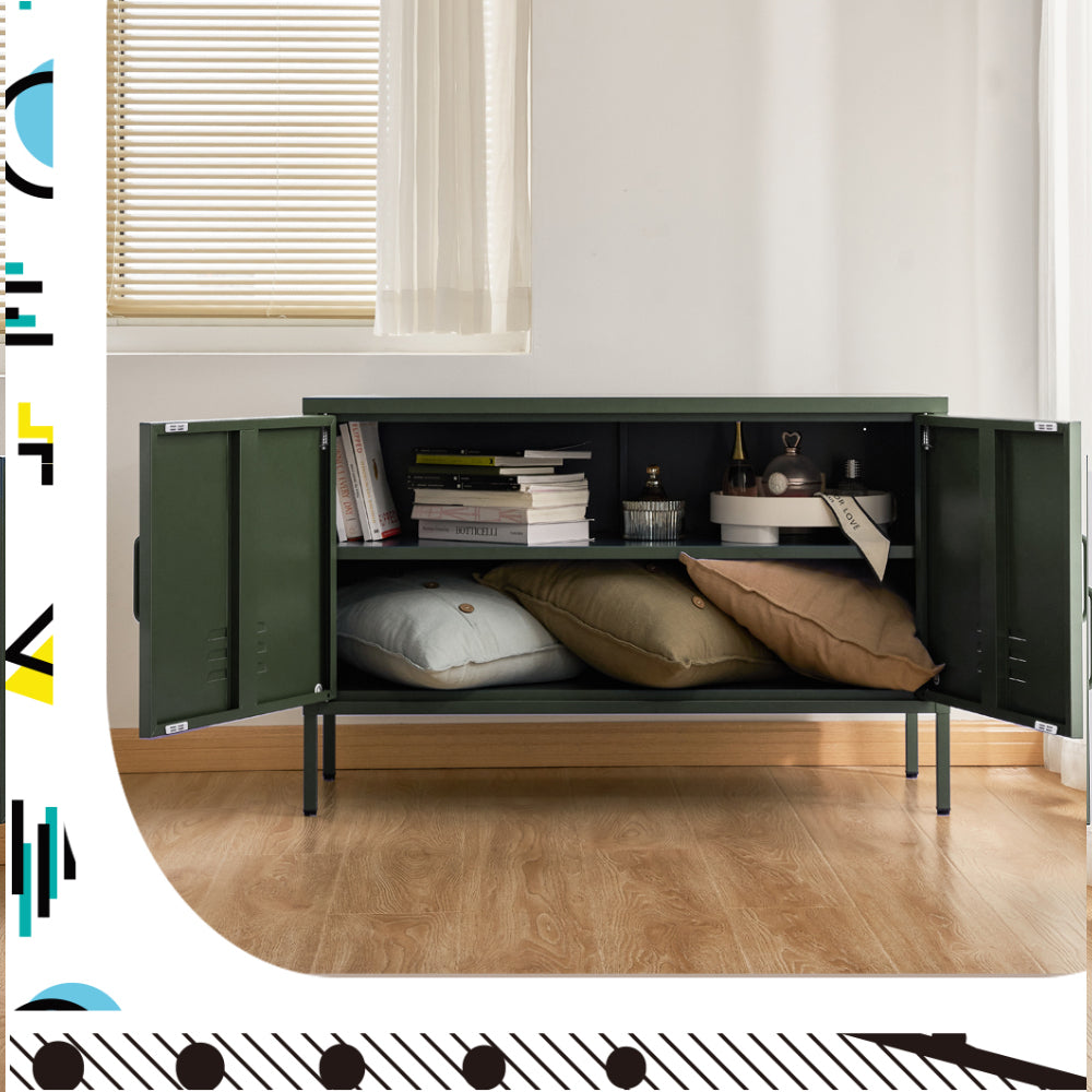 Artiss Buffet Sideboard Metal Cabinet - BASE Green - TRENDZ