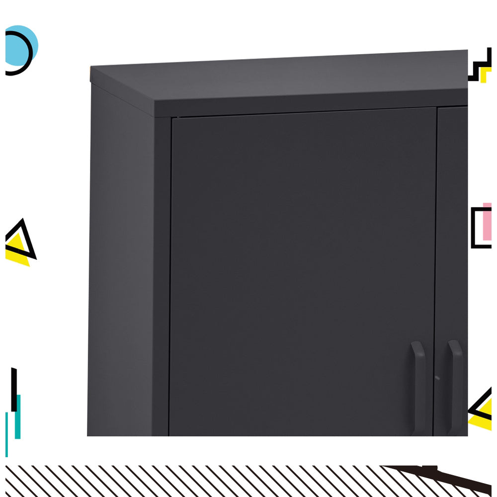 Artiss Buffet Sideboard Metal Cabinet - SWEETHEART Charcoal - TRENDZ