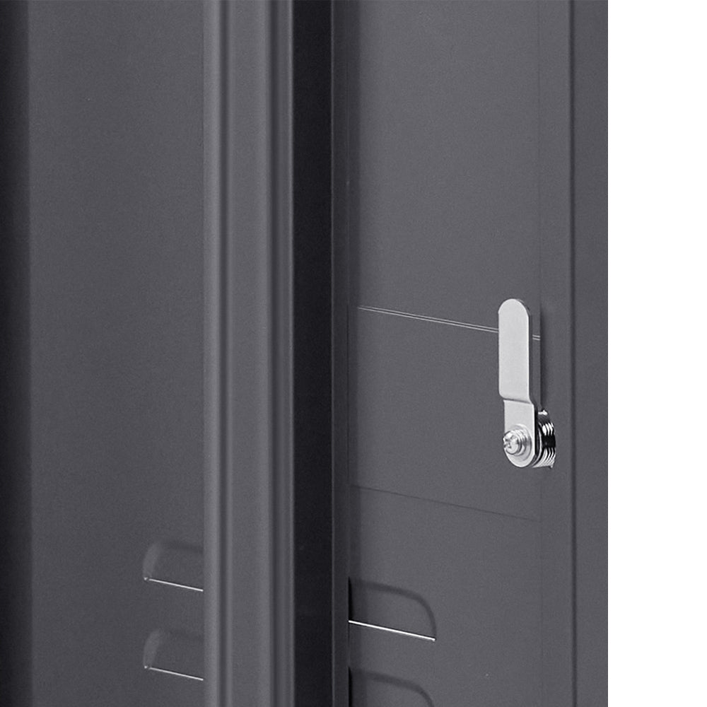 Artiss Bedside Table Metal Cabinet - Black - TRENDZ