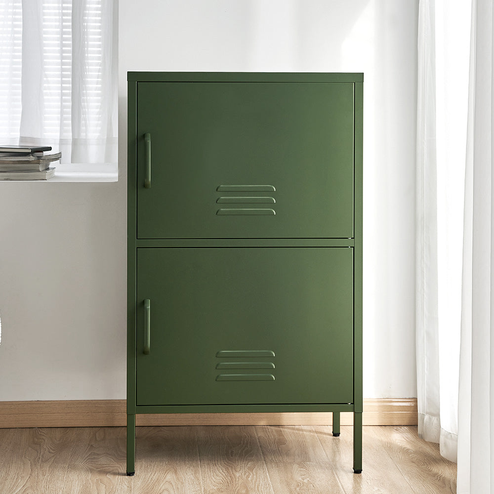 ArtissIn Buffet Sideboard Metal Cabinet - DOUBLE Green - TRENDZ