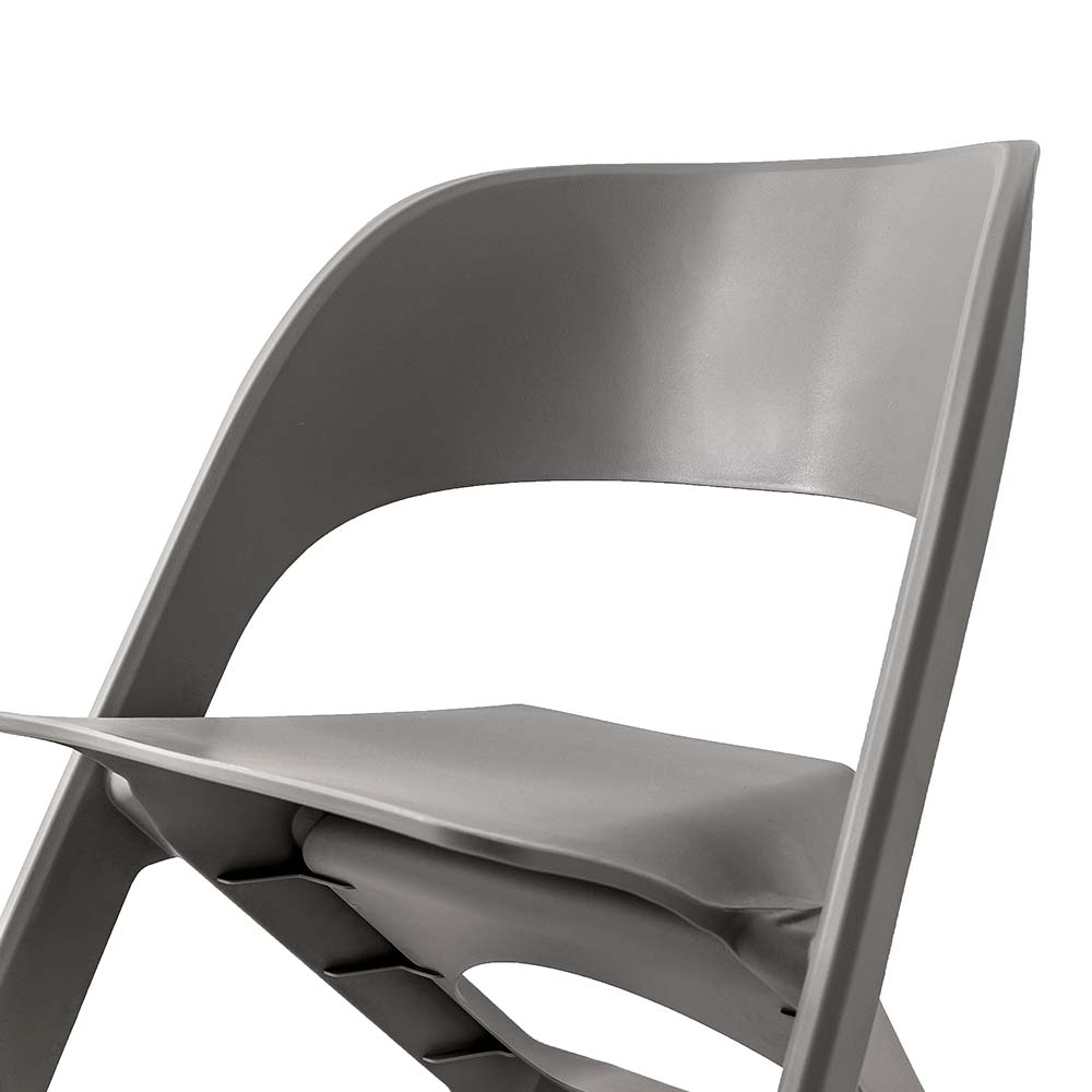 ArtissIn Set of 4 Dining Chairs Office Cafe Lounge Seat Stackable Plastic Leisure Chairs Grey - TRENDZ
