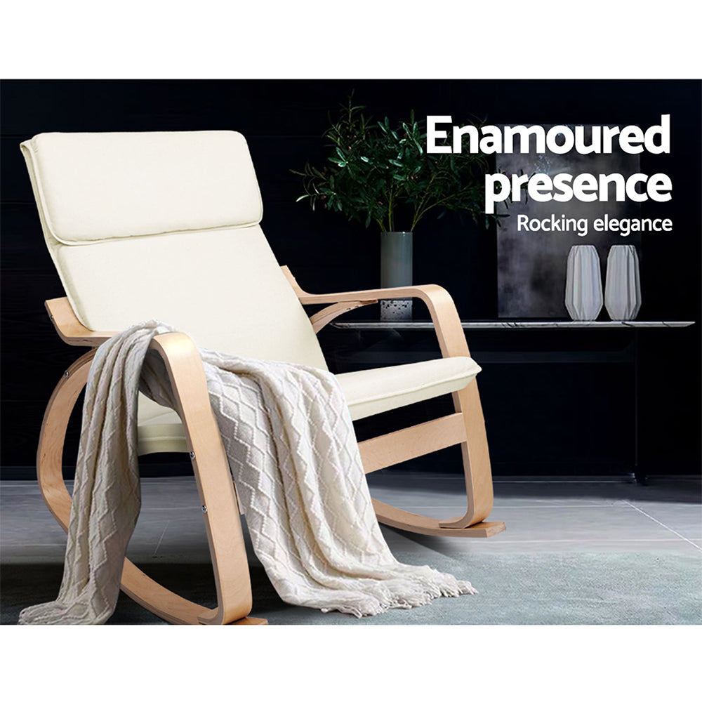 Artiss Rocking Armchair Nursing Bentwood Aero - TRENDZ