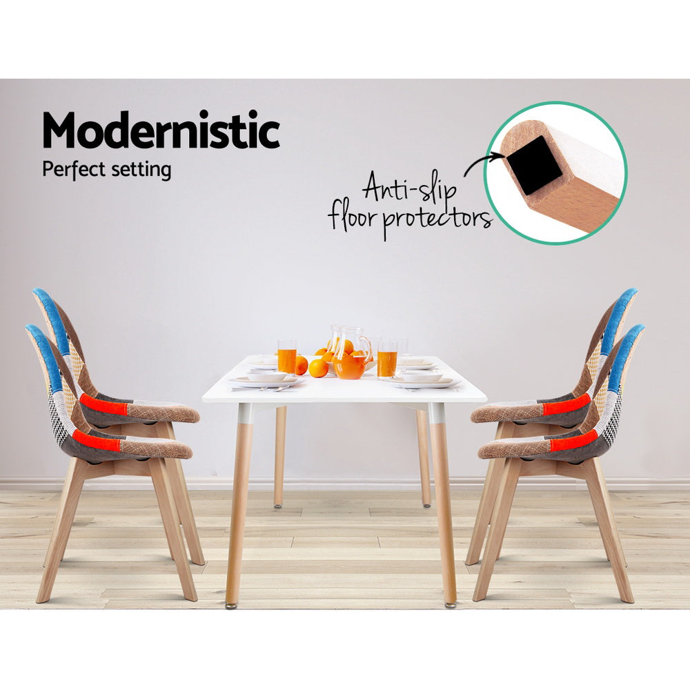 Artiss Dining Chairs Set of 2 Fabric Retro Replica DSW - TRENDZ