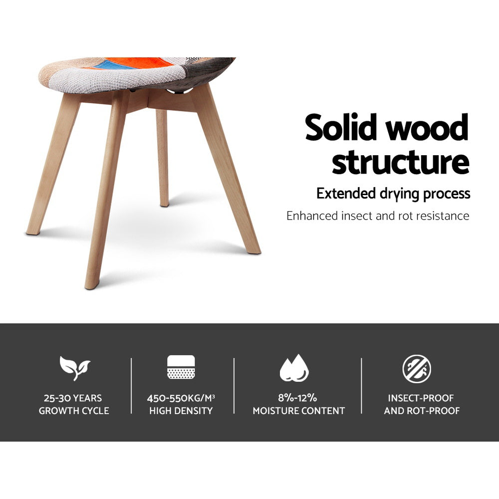 Artiss Dining Chairs Set of 2 Fabric Retro Replica DSW - TRENDZ