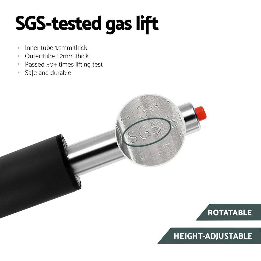 Artiss 4x Bar Stools Vintage Leather Swivel Gas Lift Brown - TRENDZ