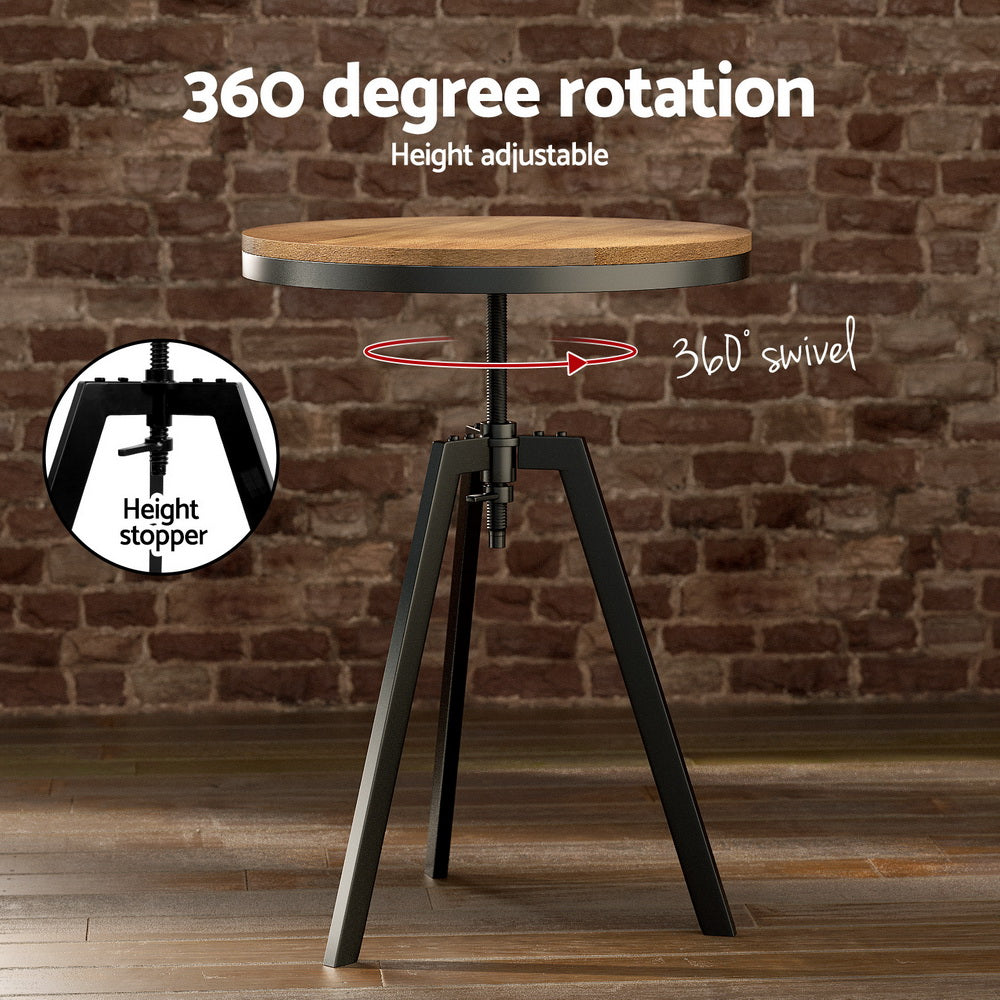 Artiss Bar Table and Stools Set Dining Desk Industrial Kitchen Chairs Cafe Pub - TRENDZ