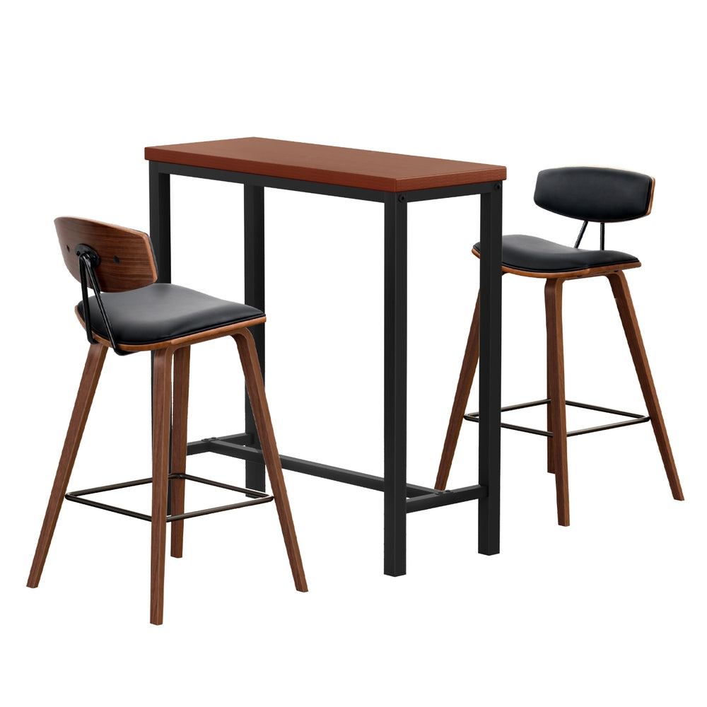 Artiss Bar Table and Stools Set Dining Desk Kitchen Chairs Cafe Pub - TRENDZ