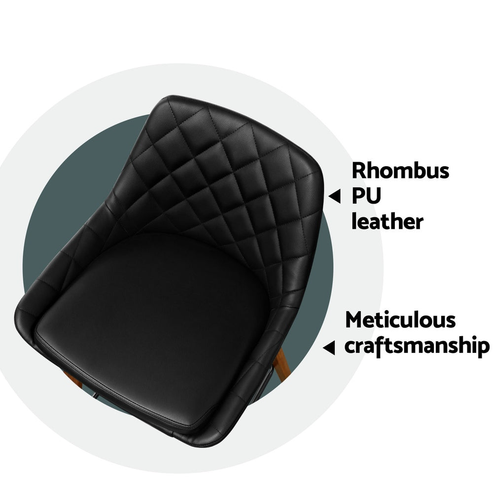 Artiss 4x Bar Stools PU Seat Wooden - TRENDZ