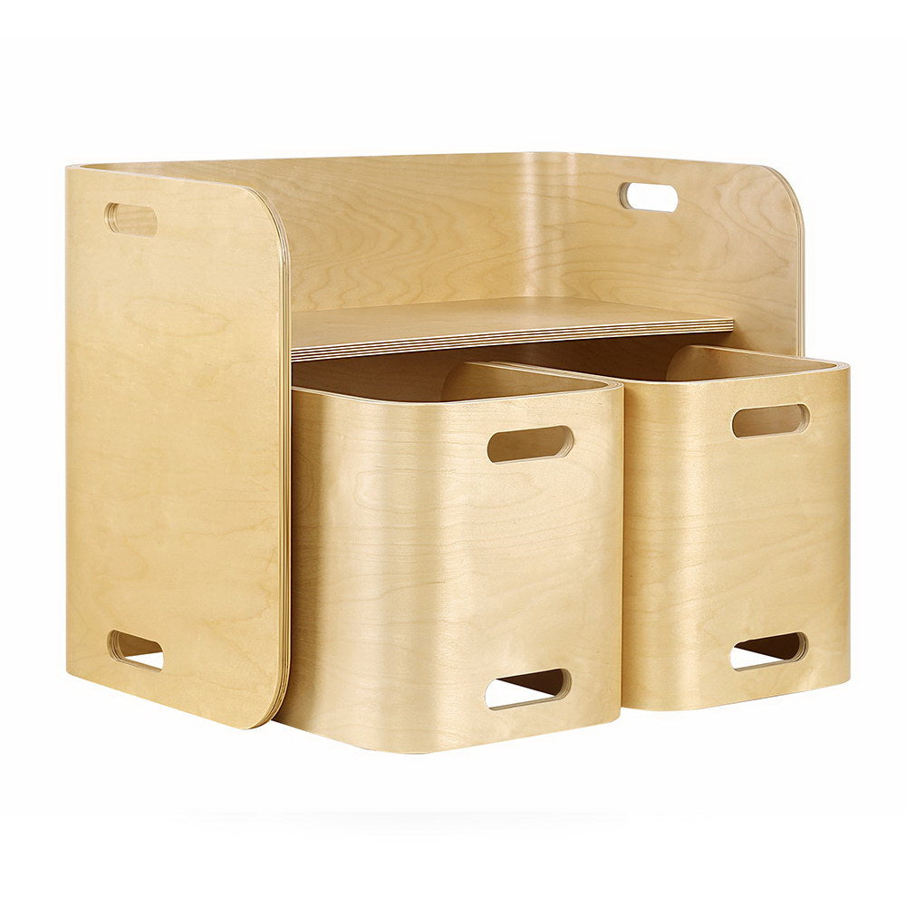 Keezi 3PCS Kids Table and Chairs Set Multifunctional Storage Desk - TRENDZ