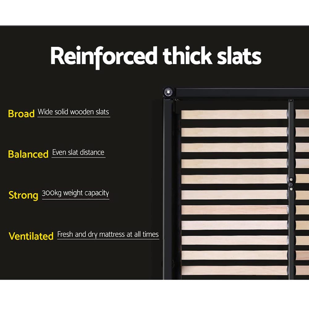 Artiss Bed Frame King Size Gas Lift Charcoal ISSA - TRENDZ