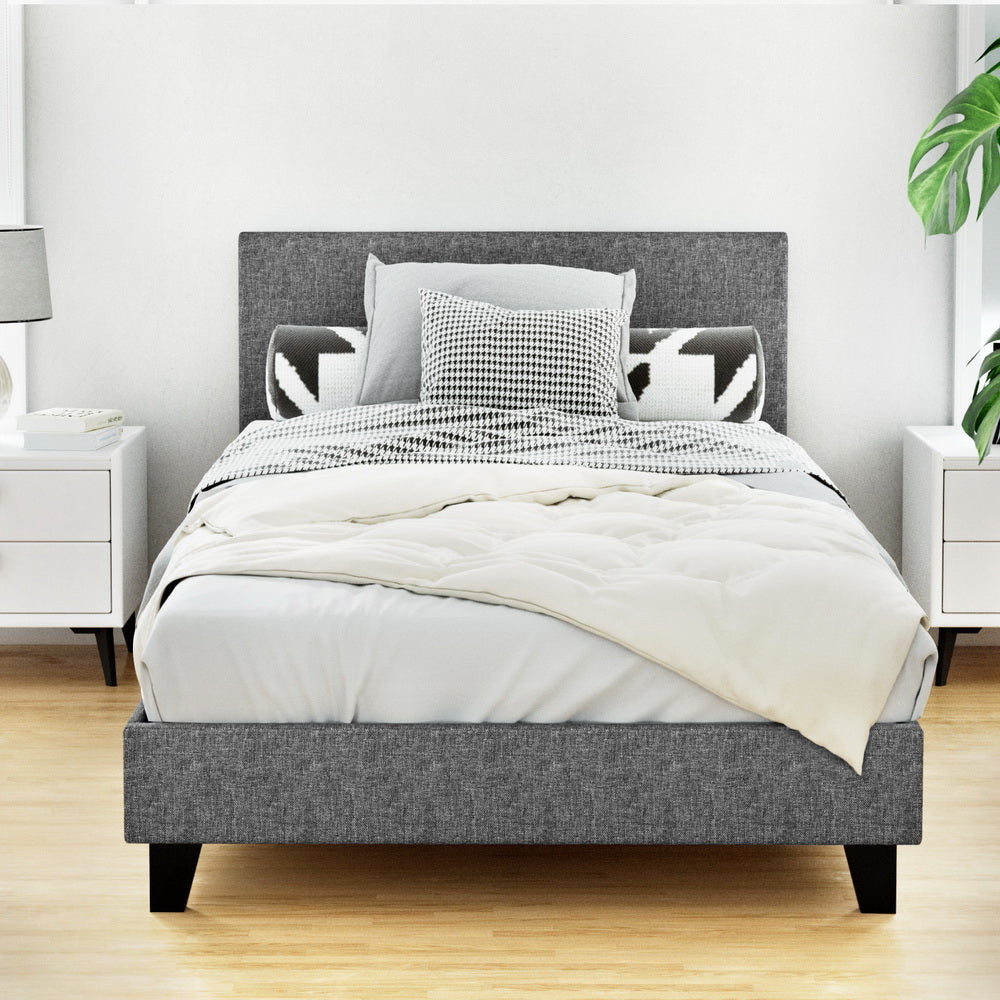 Artiss Bed Frame King Single Size Grey NEO - TRENDZ