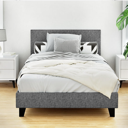 Artiss Bed Frame King Single Size Grey NEO - TRENDZ