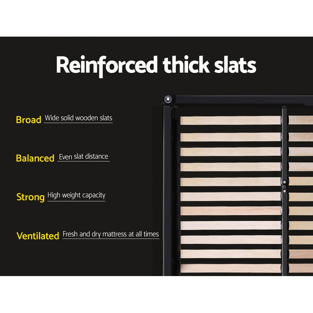 Artiss Bed Frame King Single Size Gas Lift Grey NINO - TRENDZ