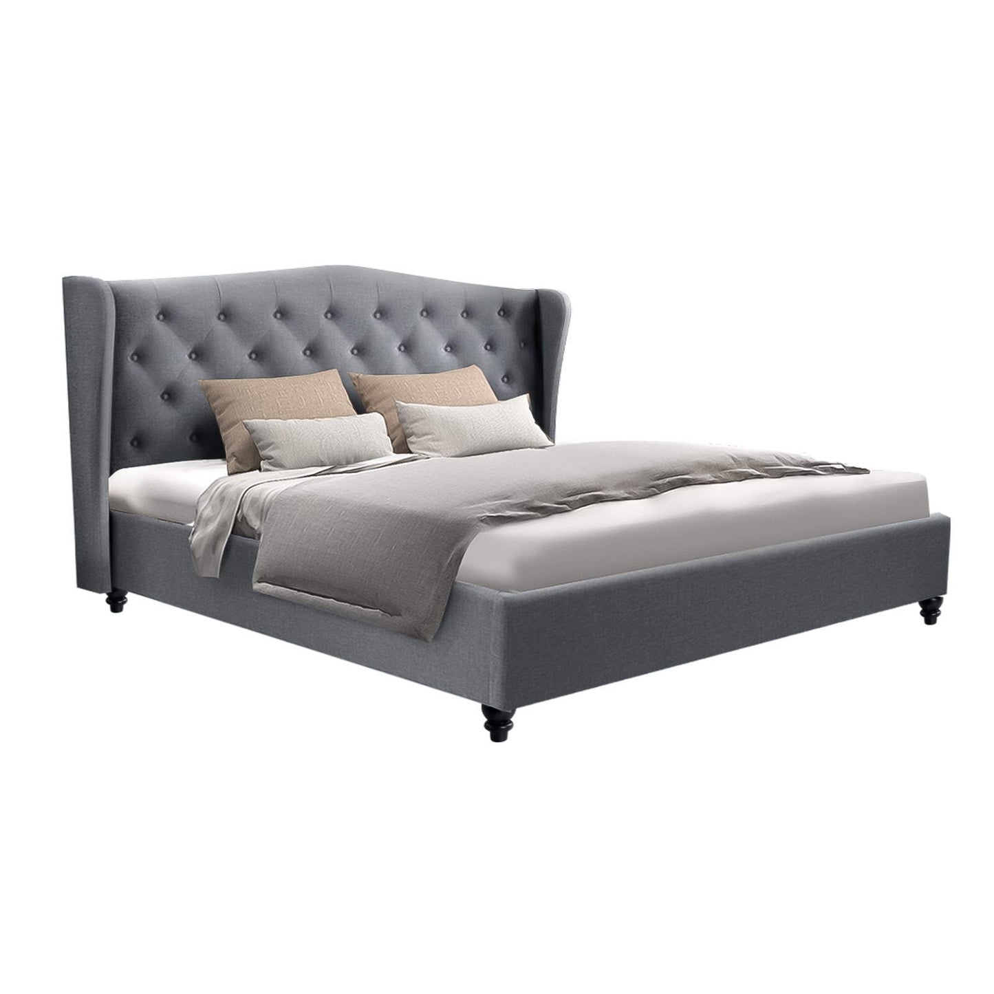 Artiss Bed Frame King Size Grey PIER - TRENDZ