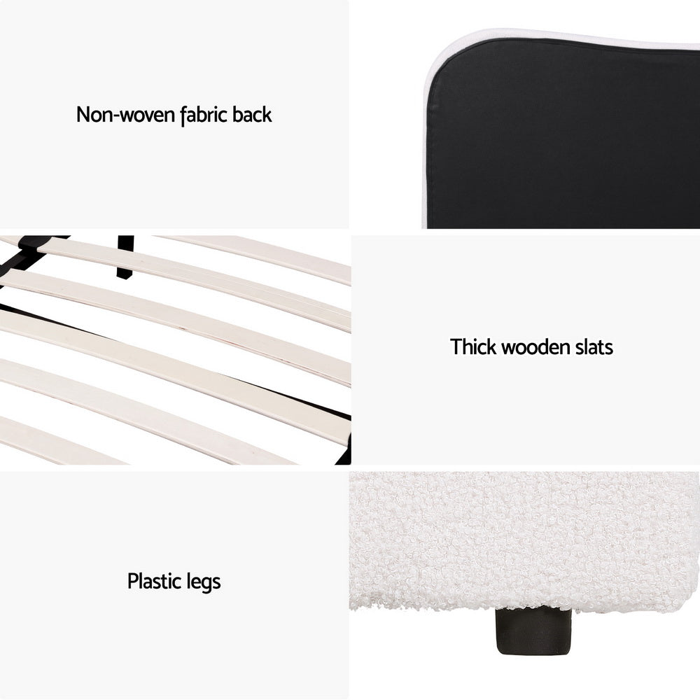 Artiss Bed Frame King Size Boucle DARA - TRENDZ