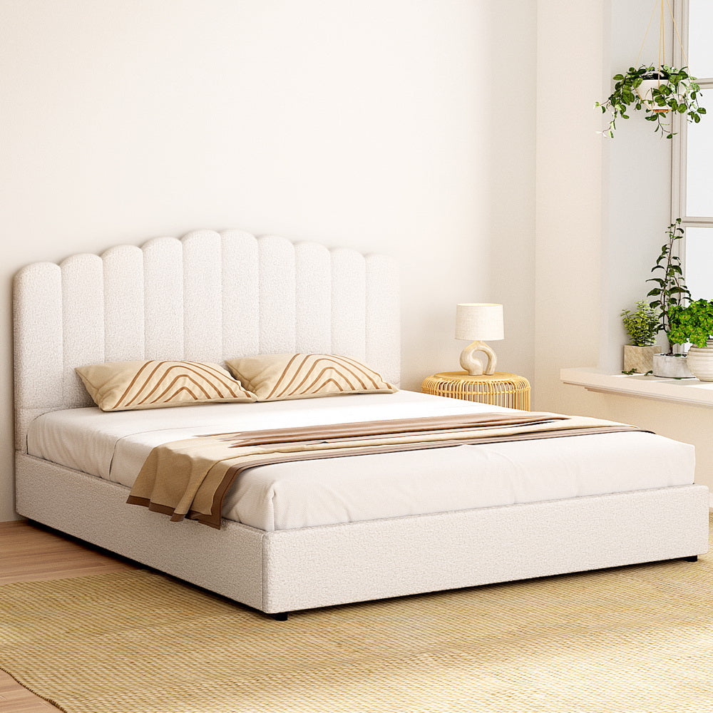 Artiss Bed Frame King Size Boucle FION - TRENDZ