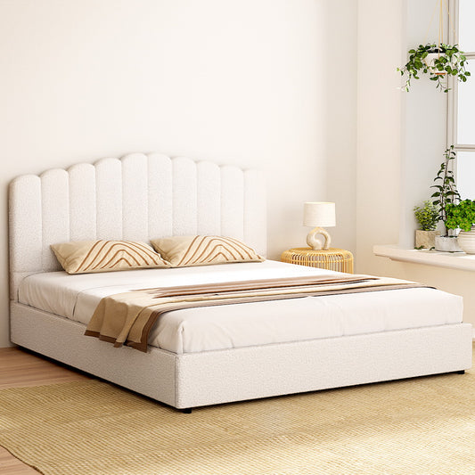 Artiss Bed Frame King Size Boucle FION - TRENDZ