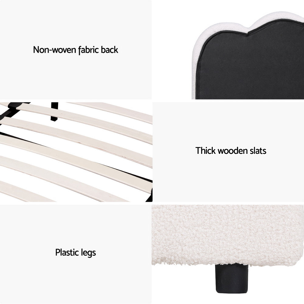 Artiss Bed Frame King Size Boucle FION - TRENDZ