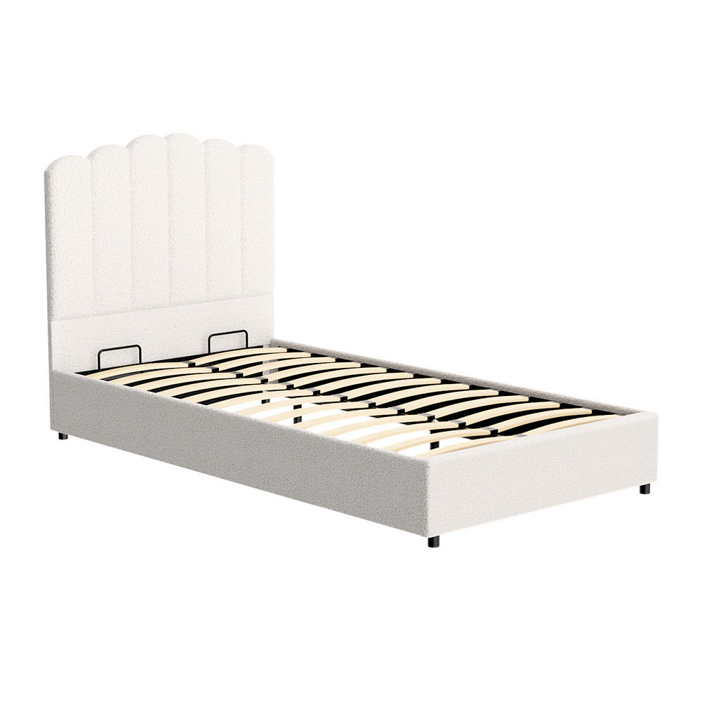 Artiss Bed Frame King Single Size Boucle FION - TRENDZ