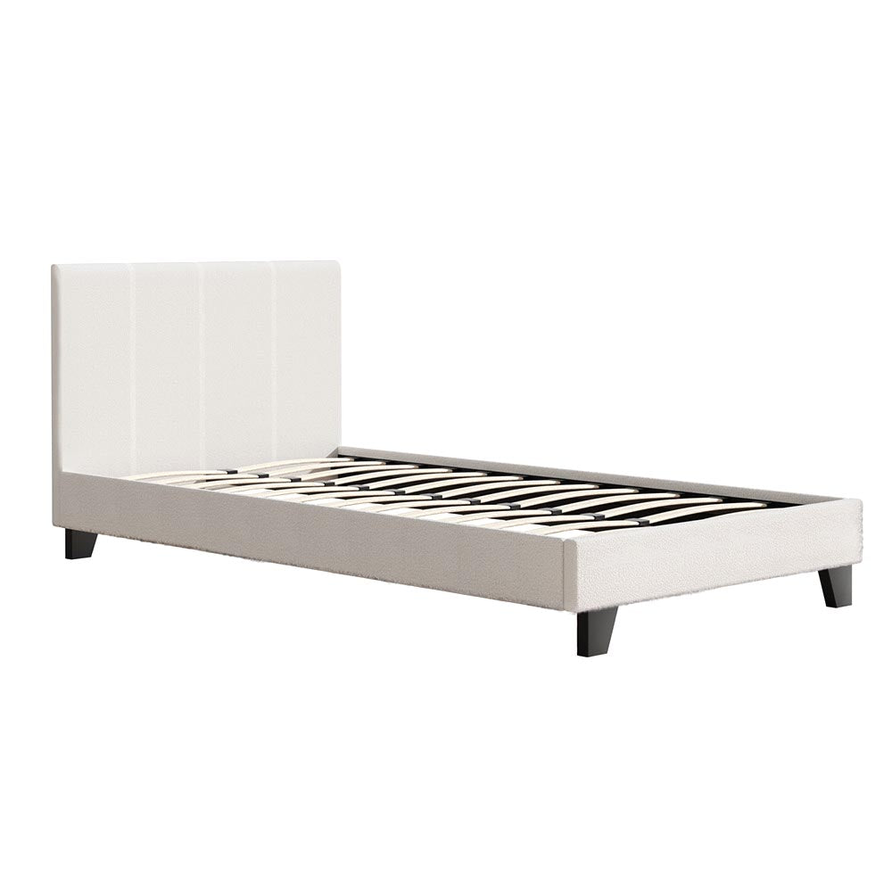 Artiss Bed Frame King Single Size Boucle NEO - TRENDZ