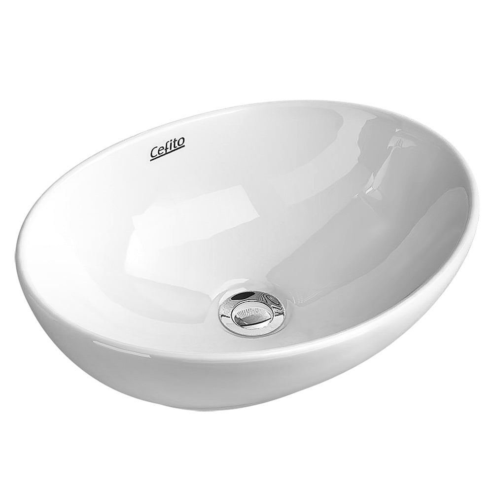 Cefito Bathroom Basin Ceramic Vanity Sink Hand Wash Bowl 41x34cm - TRENDZ