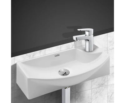 Cefito Ceramic Wall-Mounted Basin – 45x23cm (White)