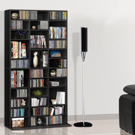 Artiss Bookshelf CD Storage Rack - BERT Black - TRENDZ