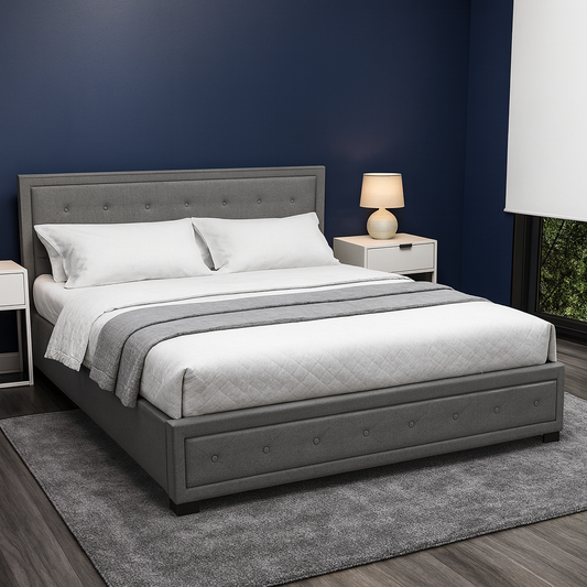 Artiss Bed Frame King Size Gas Lift Grey TIYO
