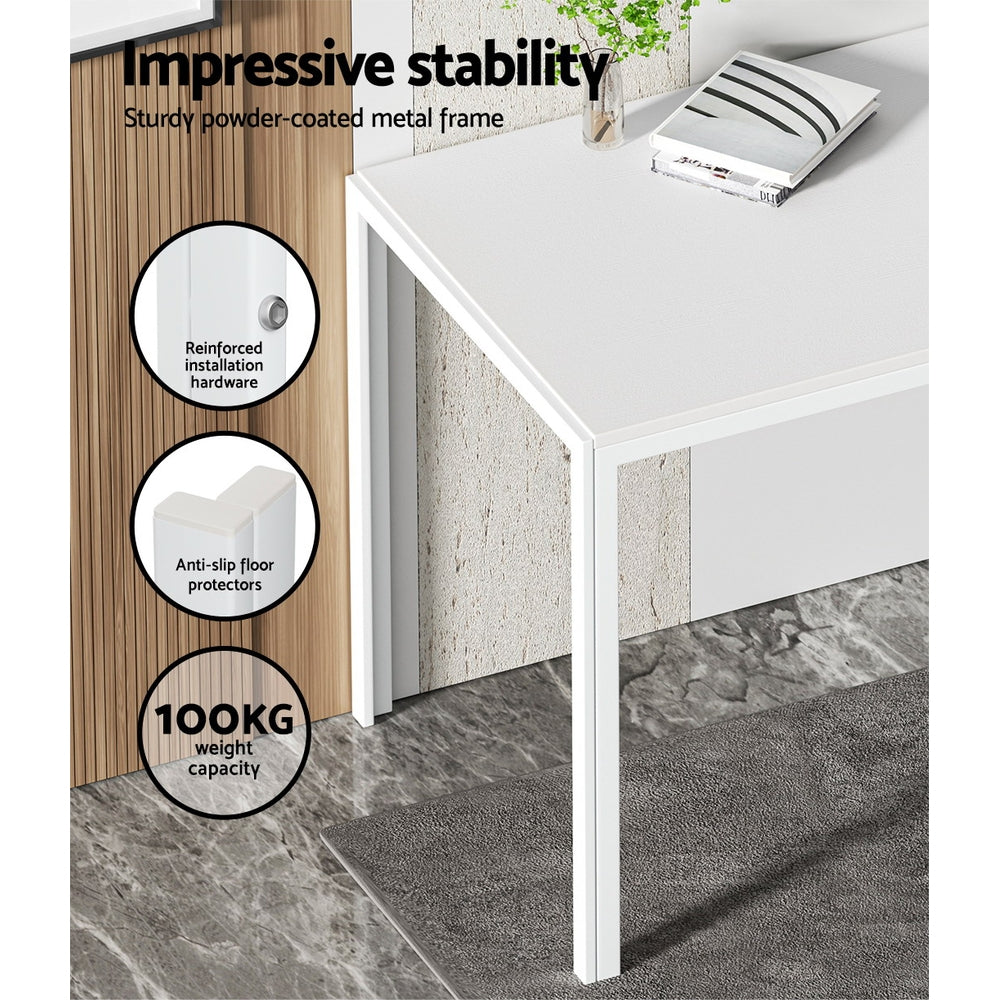 Artiss Dining Chairs and Table Dining Set 4 Chair Set Of 5 White - TRENDZ