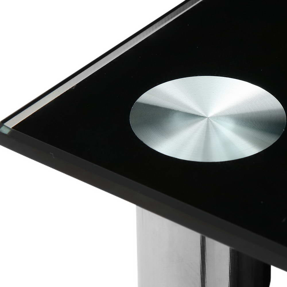 Artiss Console Table Tempered Glass Black - TRENDZ