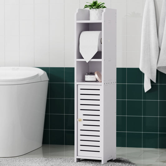 Artiss Bathroom Cabinet Toilet Roll Holder Tissue Organizer 3 Tier Floor Cabinet - TRENDZ