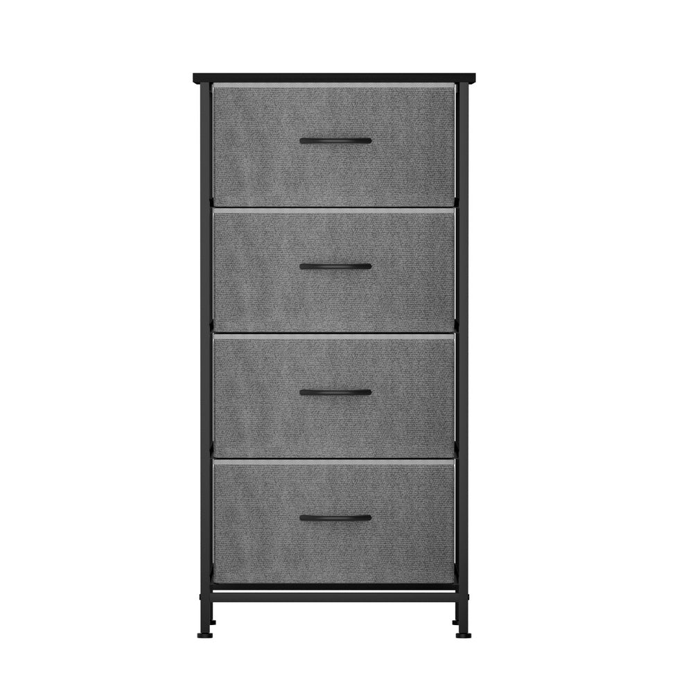 Artiss Chest of 4 Drawers Storage Dresser Tallboy Grey - TRENDZ