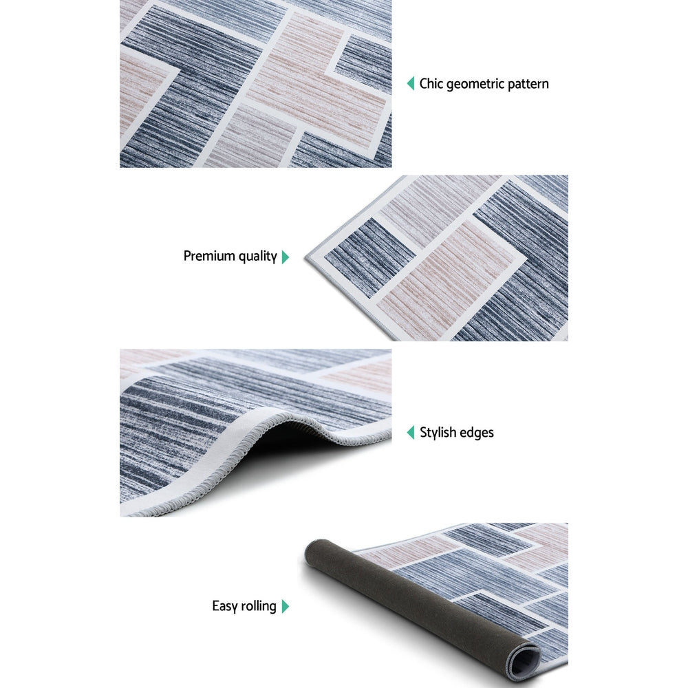 Artiss Rug 200x290cm Area Rug Large Carpet Soft Short Pile Modern Oblo - TRENDZ