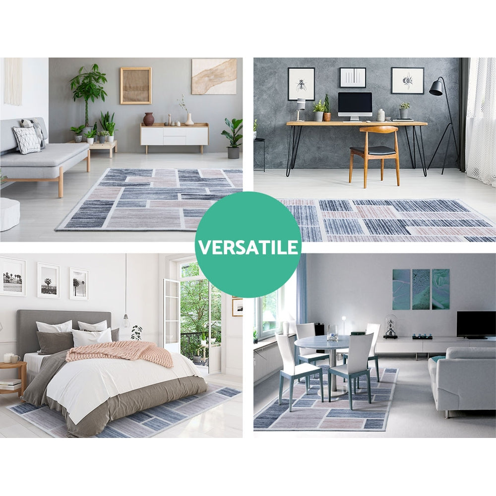Artiss Rug 200x290cm Area Rug Large Carpet Soft Short Pile Modern Oblo - TRENDZ