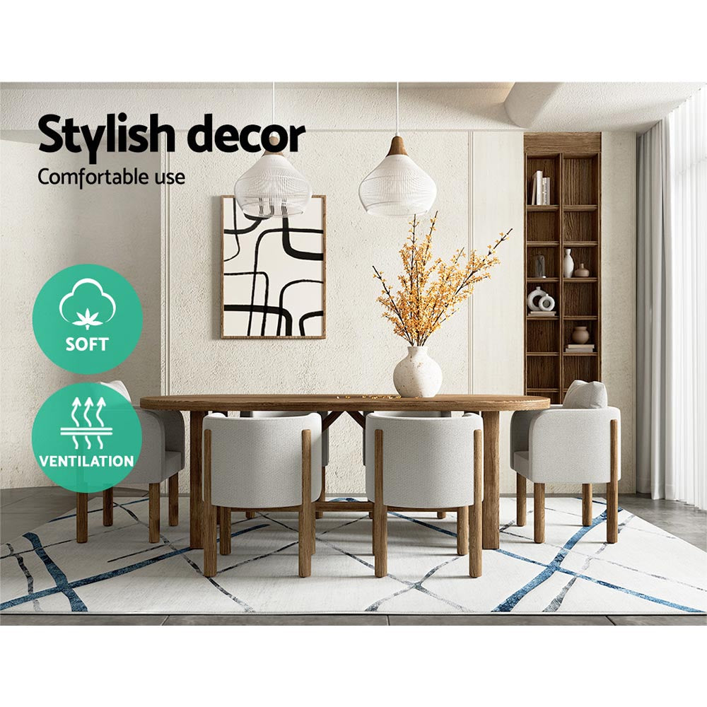 Artiss Rug 200x290cm Area Rug Washable Mat Large Carpet Soft Short Pile Jaca - TRENDZ