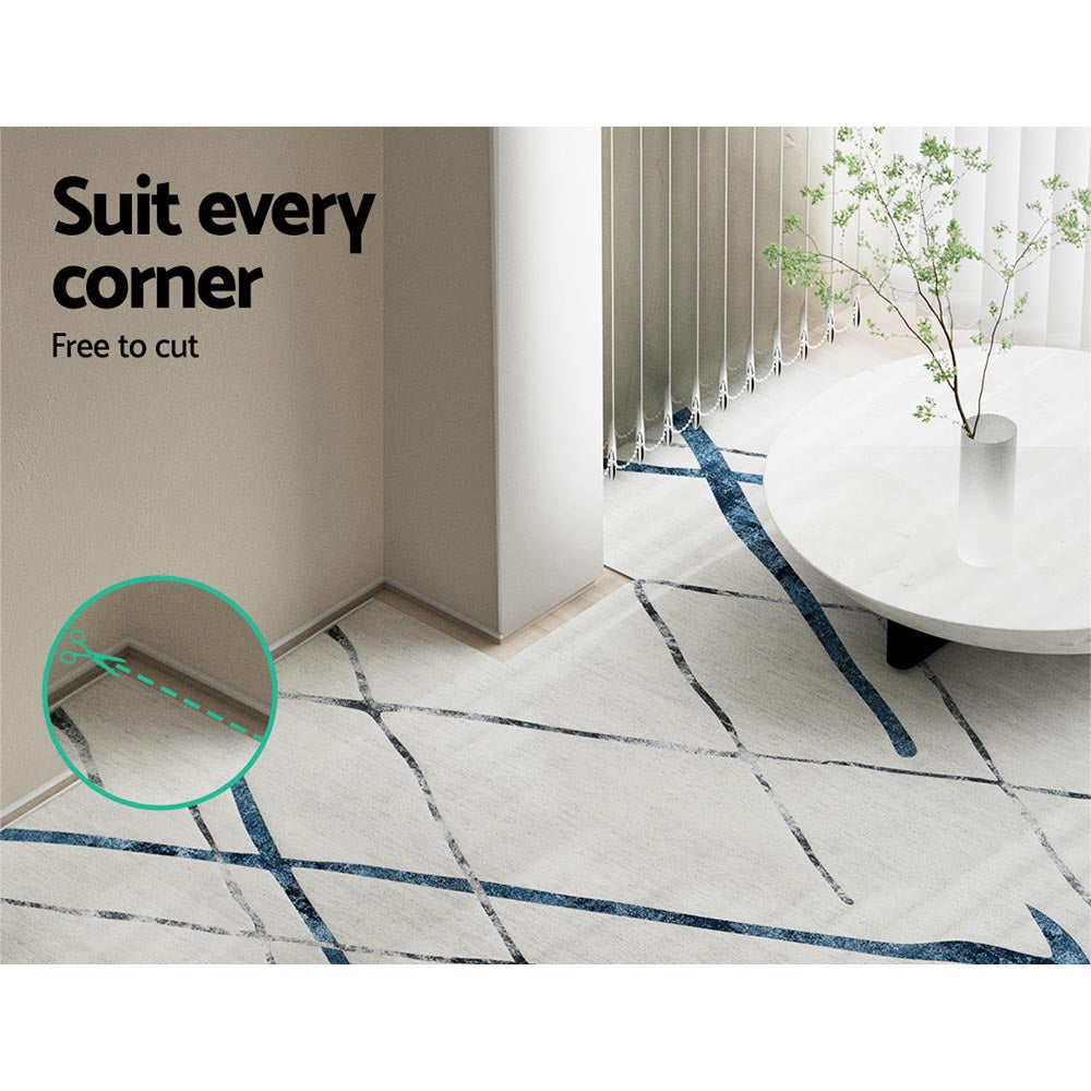 Artiss Rug 200x290cm Area Rug Washable Mat Large Carpet Soft Short Pile Jaca - TRENDZ