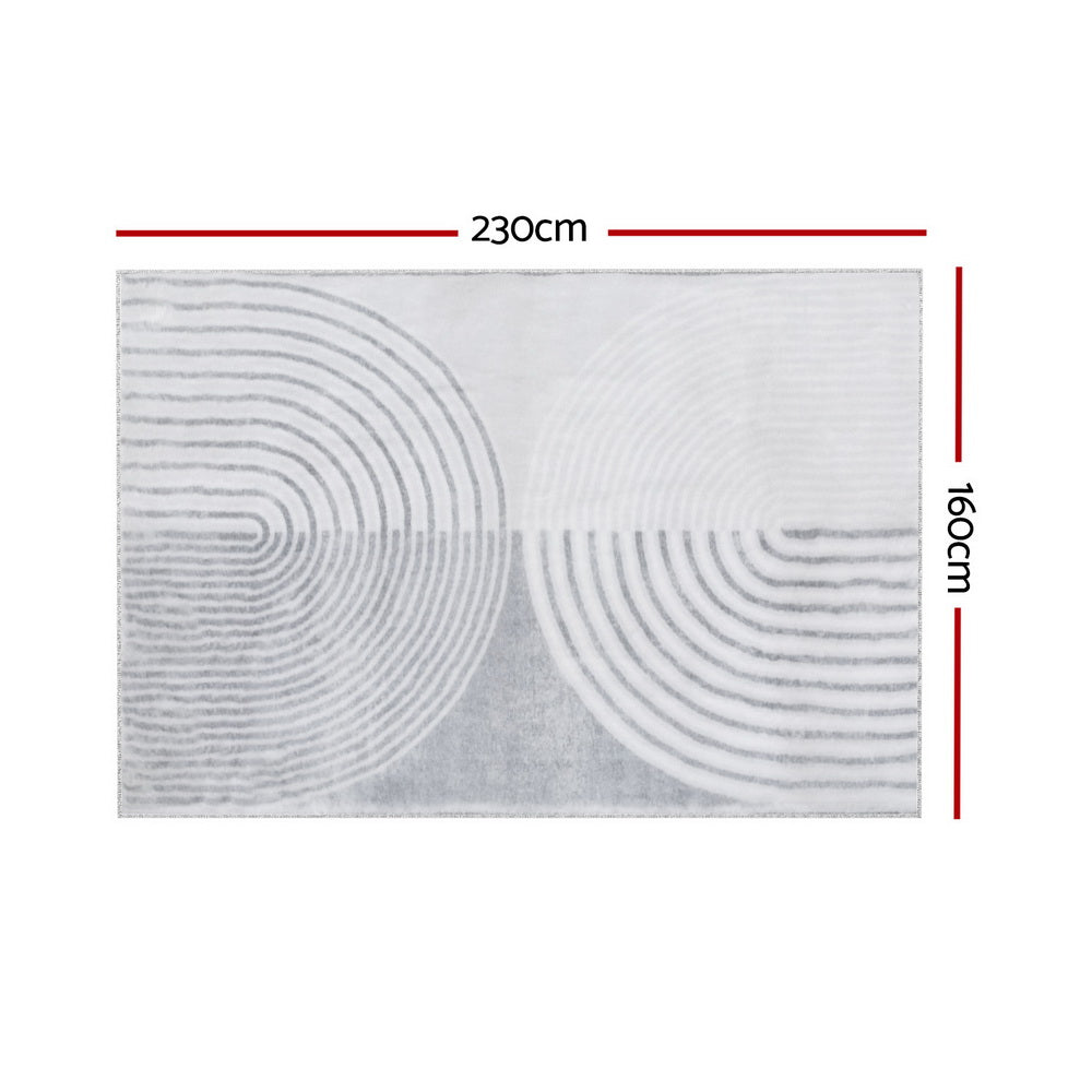 Artiss Rug 160x230cm Area Rug Washable Mat Large Carpet Faux Rabbit Fur Cyril - TRENDZ
