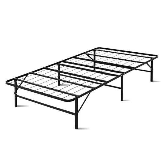 Artiss Folding Bed Frame Metal Base - King Single - TRENDZ