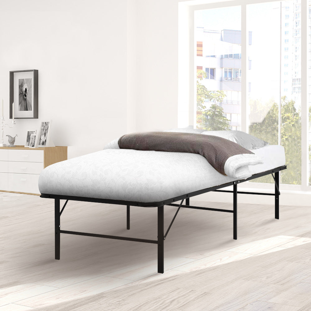 Artiss Folding Bed Frame Metal Base - King Single - TRENDZ