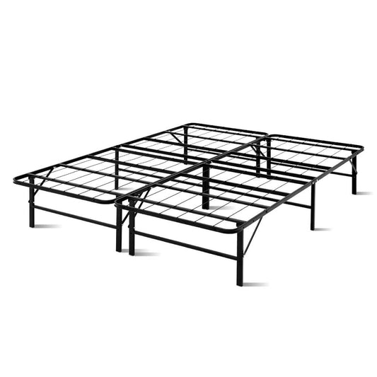 Artiss Folding Bed Frame Metal Base - Queen - TRENDZ