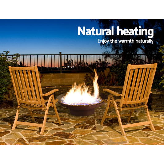 Grillz Fire Pit Bowl Cast Iron Rustic 70cm - TRENDZ