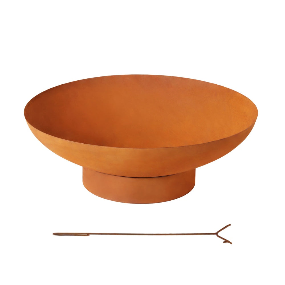 Grillz Fire Pit Iron Bowl 80cm Outdoor Patio Fireplace - TRENDZ