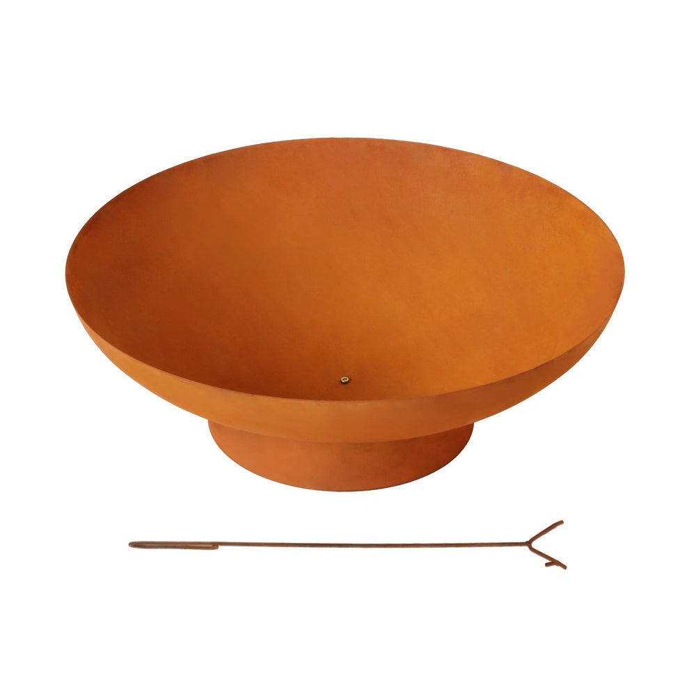 Grillz Fire Pit Iron Bowl 80cm Outdoor Patio Fireplace - TRENDZ