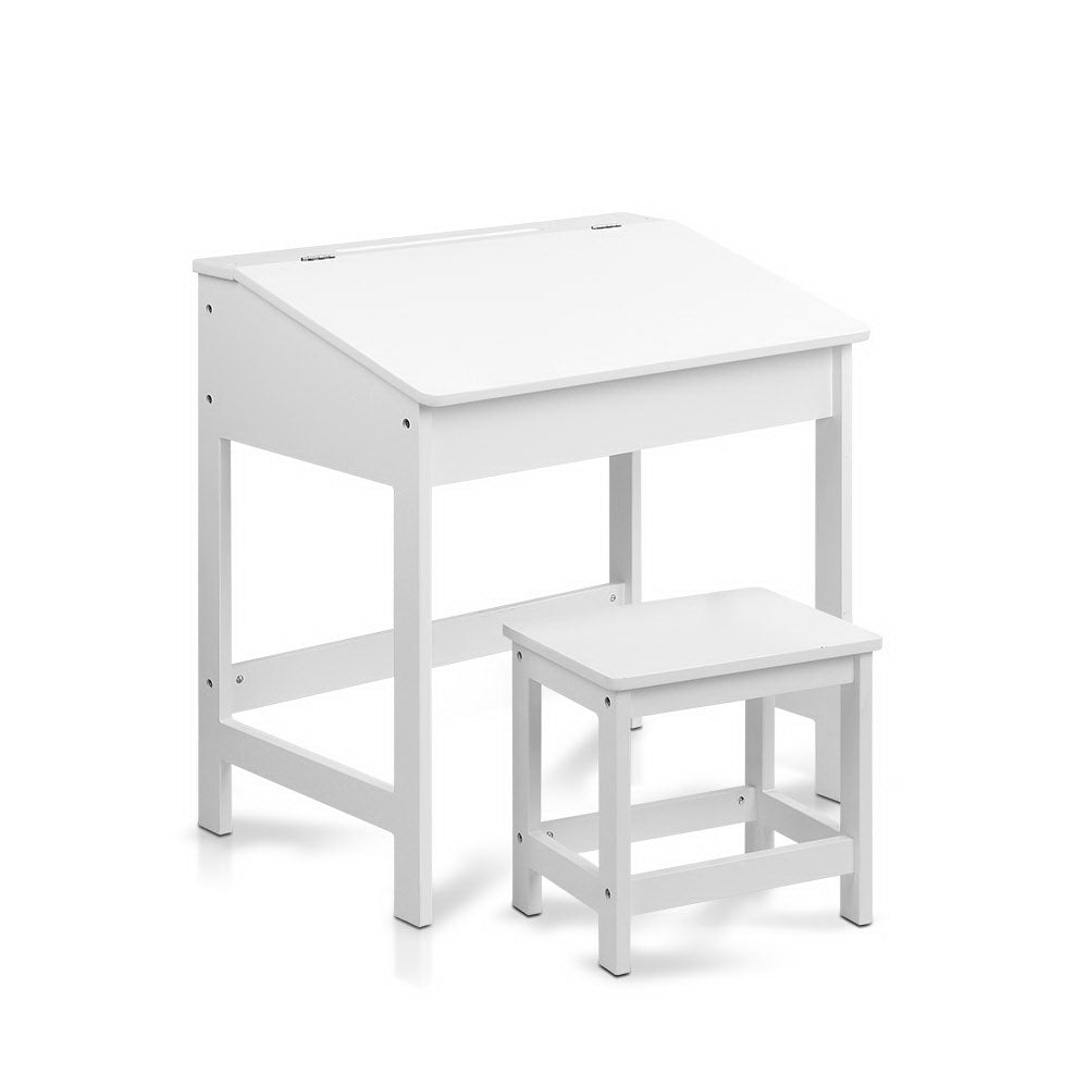 Keezi 2PCS Kids Table and Chairs Set Activity Children Playing Toys Study Desk - TRENDZ