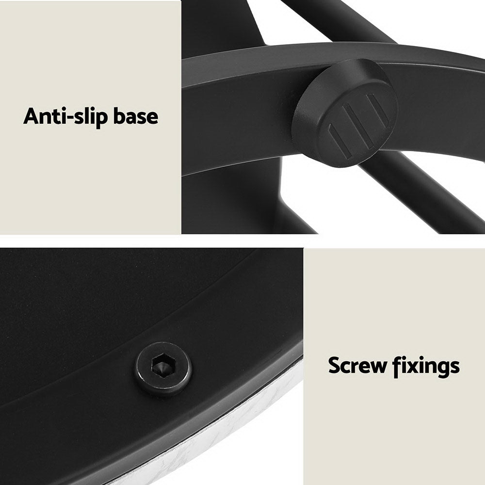 Artiss Coffee Table 2-Tier Round Marble Effect - TRENDZ