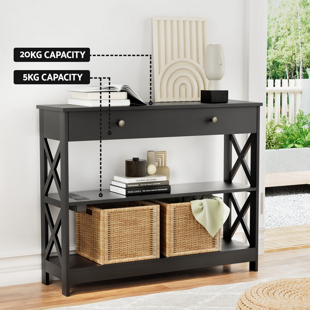 Artiss Console Table 3-tier USB Outlets - TRENDZ