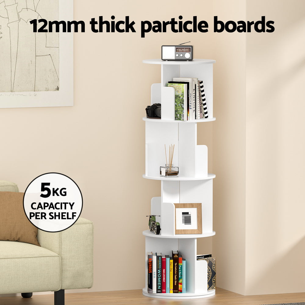 Artiss Bookshelf 4 Tiers EDIE White - TRENDZ