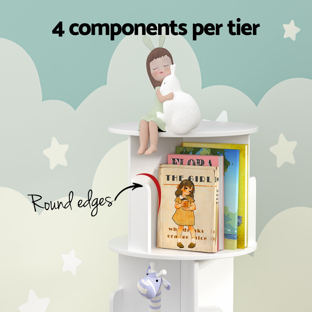 Artiss Bookshelf 4 Tiers EDIE White - TRENDZ